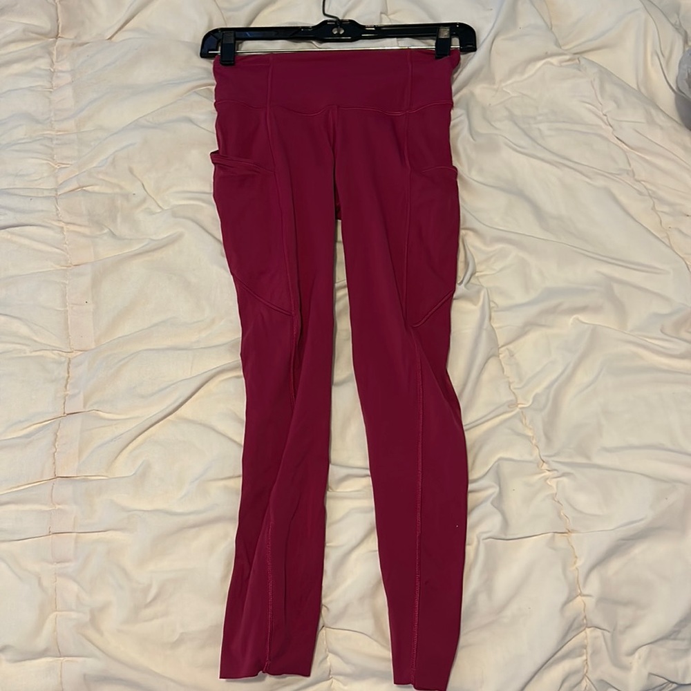 Size 2 Lululemon Ripened Raspberry Leggings
